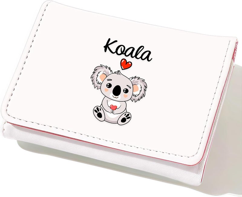 BJDAMAI Koala Wallet For Teens Kids Girls Age 6,7,8,9,10,11,12, Small Slim Thin Mini Compact Women Wallet, Animal Lovers Gifts Stuff, Cash Card Coin Pocket Window For Female! - Image 1